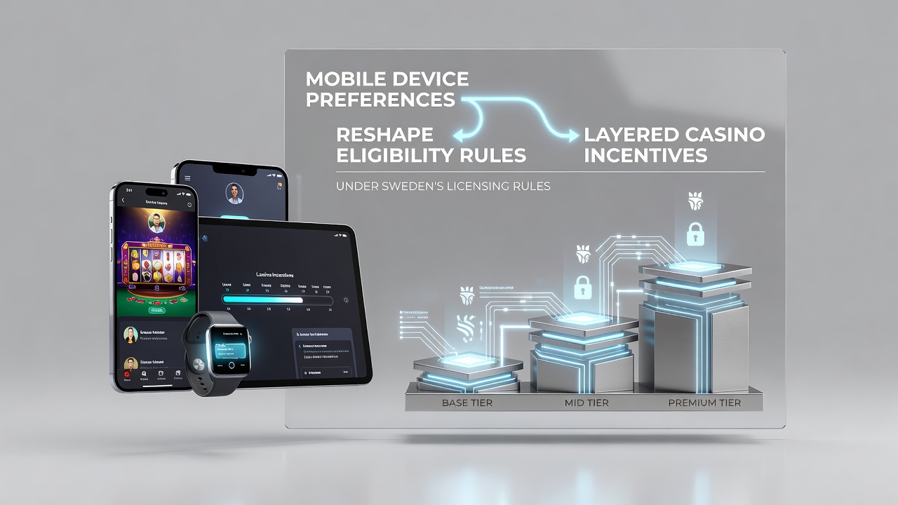 Mobile devices displaying casino incentive interfaces under Swedish regulatory guidelines