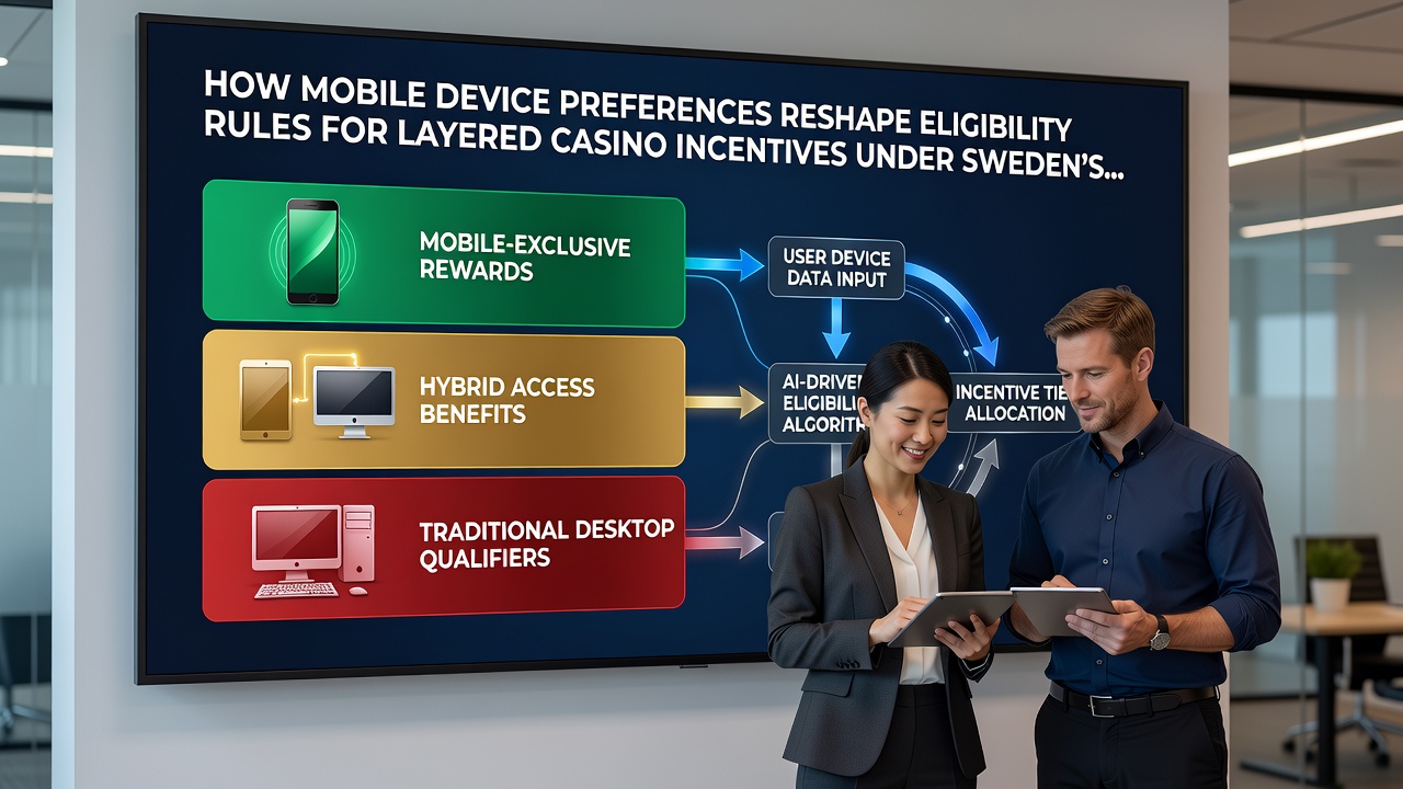 Analytics dashboard showing mobile device distribution and incentive eligibility metrics